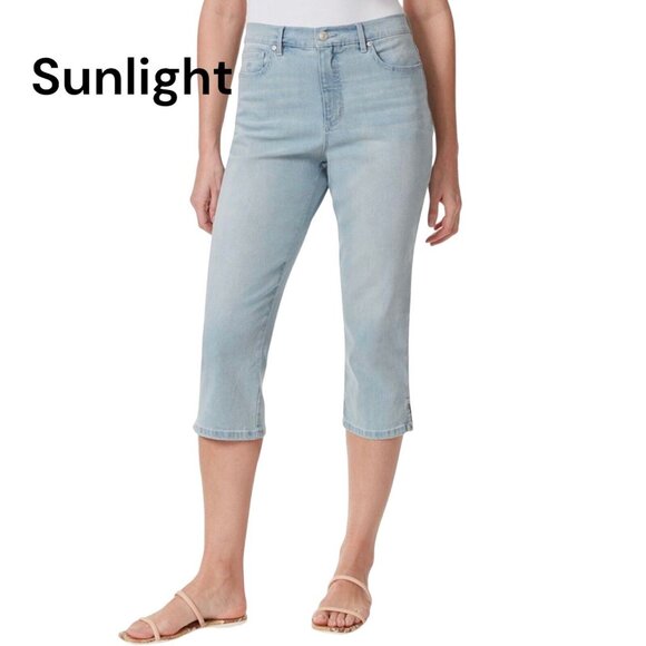 Gloria Vanderbilt Women Amanda Capri Jeans Size 10 -Stretch-classic-Straight leg - Picture 2 of 10